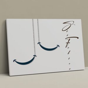 Quadri per cucina con scritte su tela Sii felice