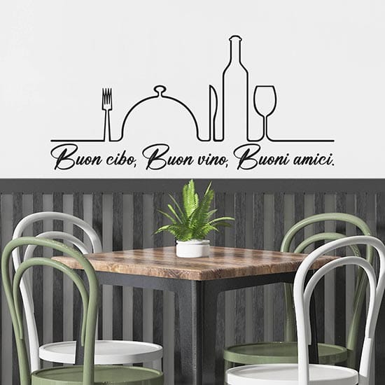 Adesivi murali per cucina con frasi