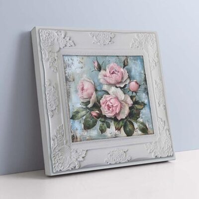 Quadro shabby chic su tela stampa moderna