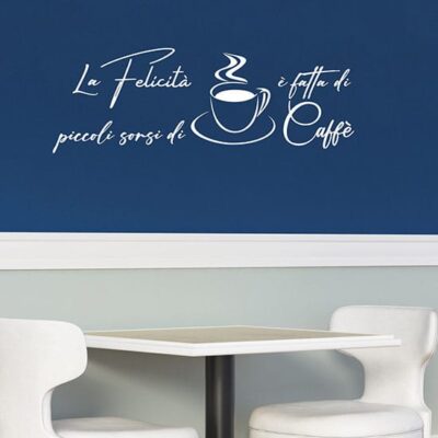 Scritte adesive sul caffè per cucina decorazioni