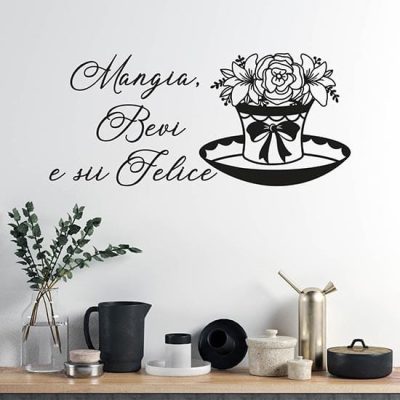 Stickers murali cucina con frase