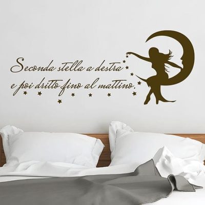Frasi adesive per le pareti della camera da letto