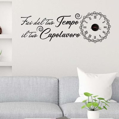 Orologio a muro con frase da parete