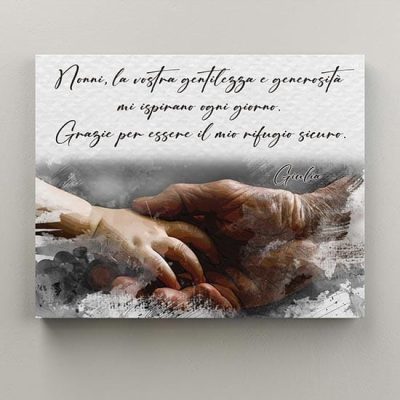 Quadro personalizzato regalo per i nonni