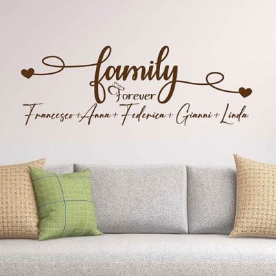 Adesivi personalizzati famiglia con nomi