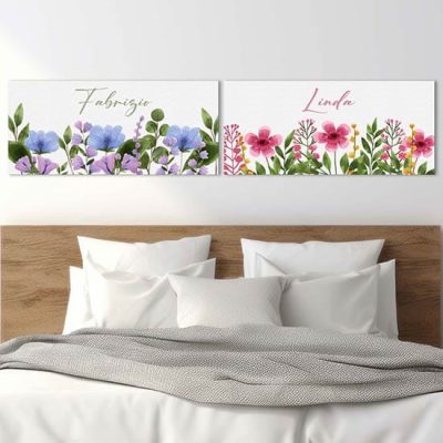 Quadri per camera da letto personalizzati con nomi