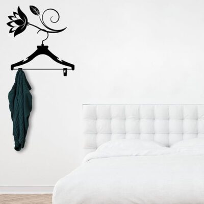 Appendiabiti adesivi da parete con fiori