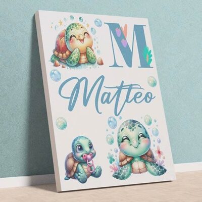 Quadro personalizzato con nome di bambini su tela