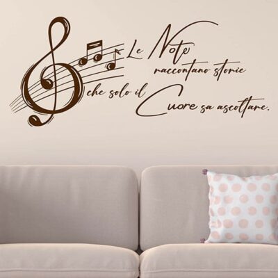 Adesivi da parete musica con frase sticker