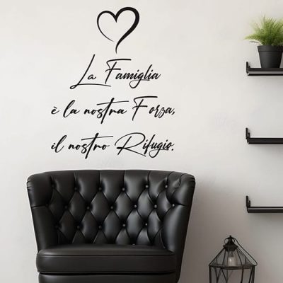 Adesivi famiglia scritte da muro