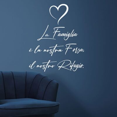 Adesivi famiglia scritte da muro per decorare