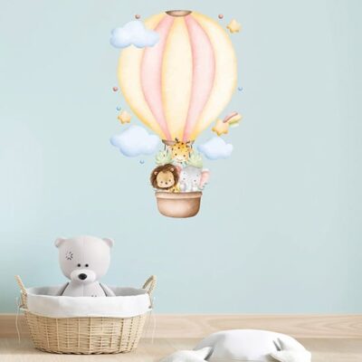 Adesivi murali per bambini con mongolfiera sticker da parete