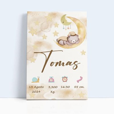 Quadretto nascita per bambini personalizzato per cameretta