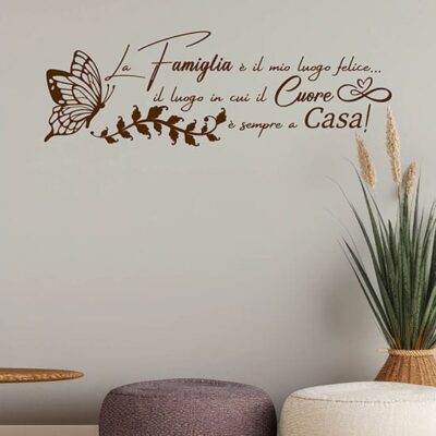 Adesivi famiglia con frase da parete stickers murali