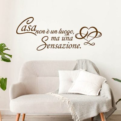 Adesivi da parete per soggiorno con scritte di design