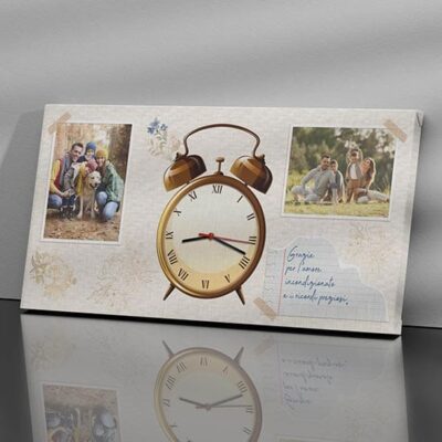 Orologio da parete personalizzabile con foto e dedica