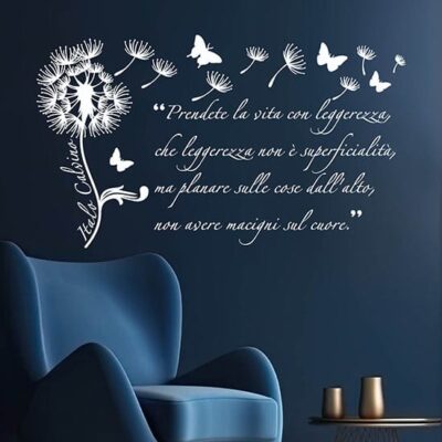 Frase adesiva da muro per soggiorno scritte