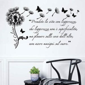 Frase adesiva da muro per soggiorno scritte murali