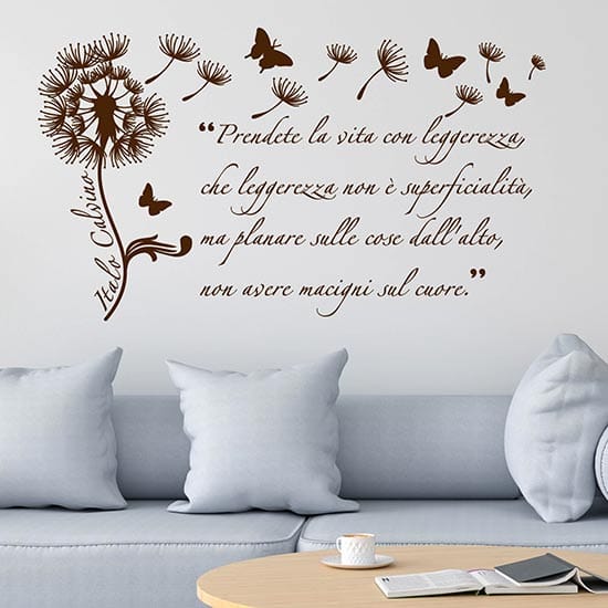 Frase adesiva da muro per soggiorno, decorazione da parete