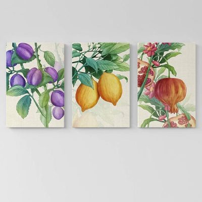 Quadri moderni per la cucina, 3 stampe su tela
