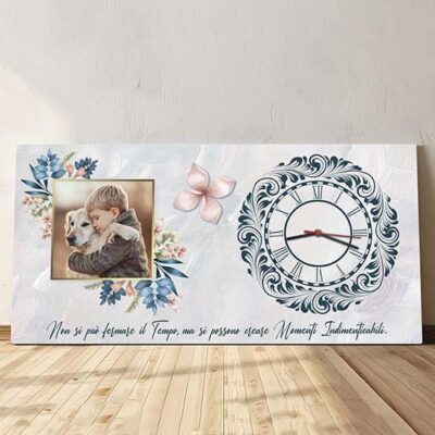 Quadro orologio personalizzabile con foto stampata