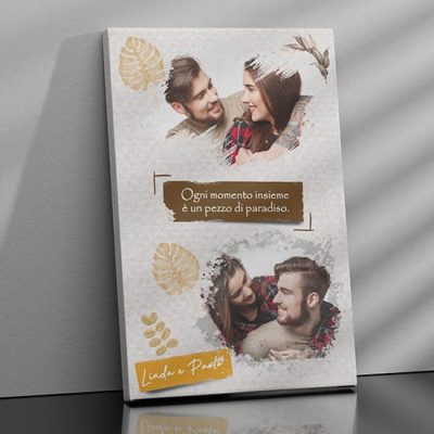 Stampa su tela personalizzata con dedica e foto