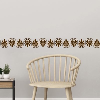 Greca adesiva per pareti con design floreale elegante, ideale per decorare ambienti moderni o classici con un tocco raffinato e naturale.