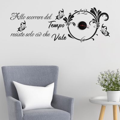 Orologio da parete decorativo con scritta motivazionale