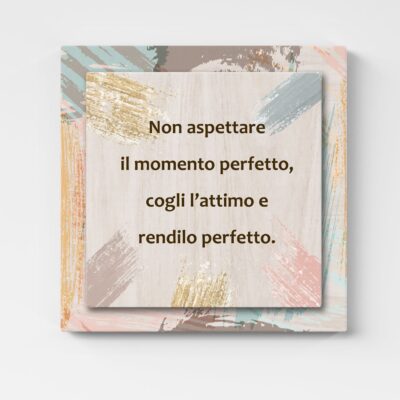 Stampa su tela 3D con scritta, quadro motivazionale elegante per ambienti professionali.