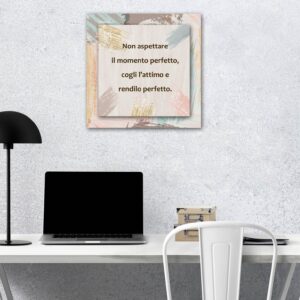 Quadro motivazionale 3D su due tele sovrapposte, design ispiratore per uffici e case contemporanee.