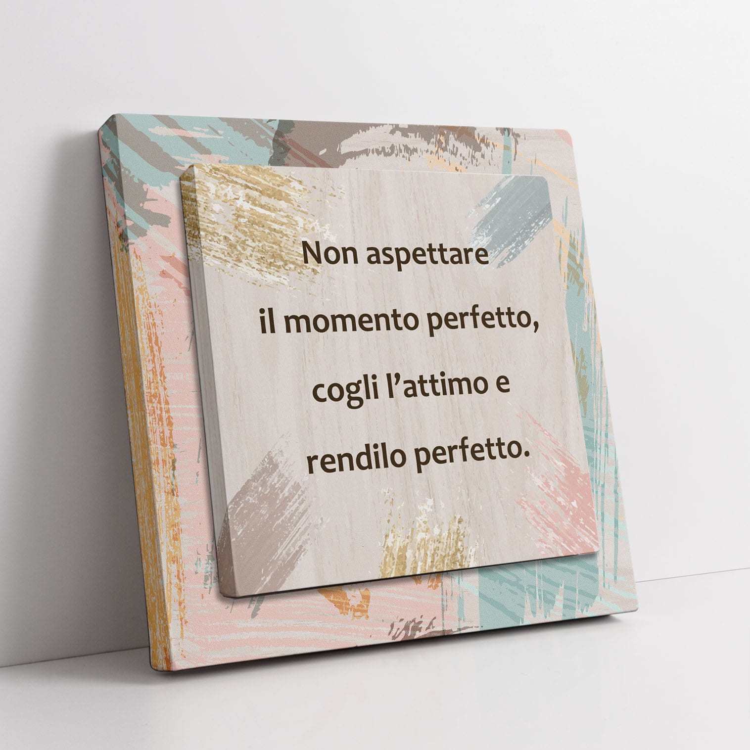 Quadro 3D con frase motivazionale moderna su tela, decorazione da parete per ufficio e casa.