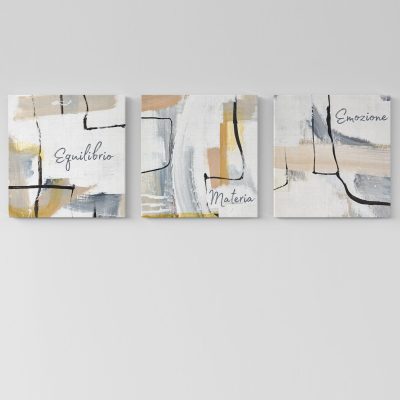 Quadri astratti con scritte su tela straordinari Q1561